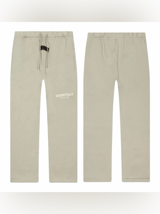 Fear of God Pants - Fear of God Essential fleece Sweatpants color eggshell, straight leg sz S Unisex